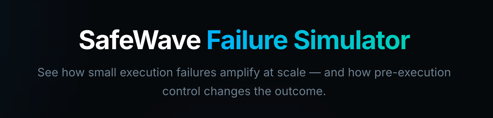 SafeWave Failure Simulator demo image